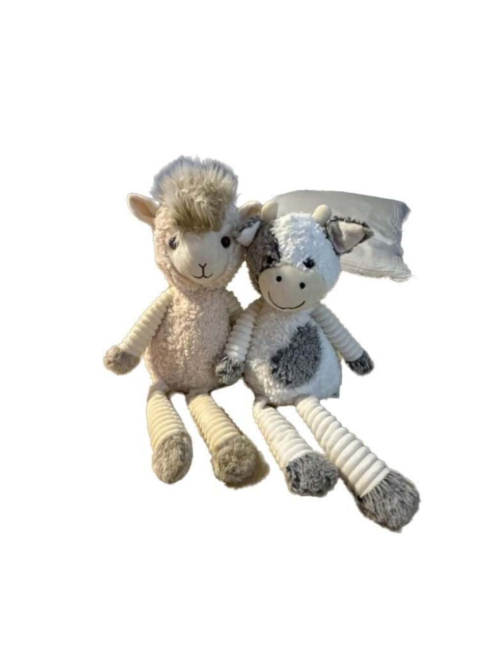 Walmart Long-Legged Llama and Cow Plush Set
